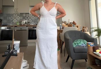 Robe longue blanche gaze de coton Killibi taille S/M