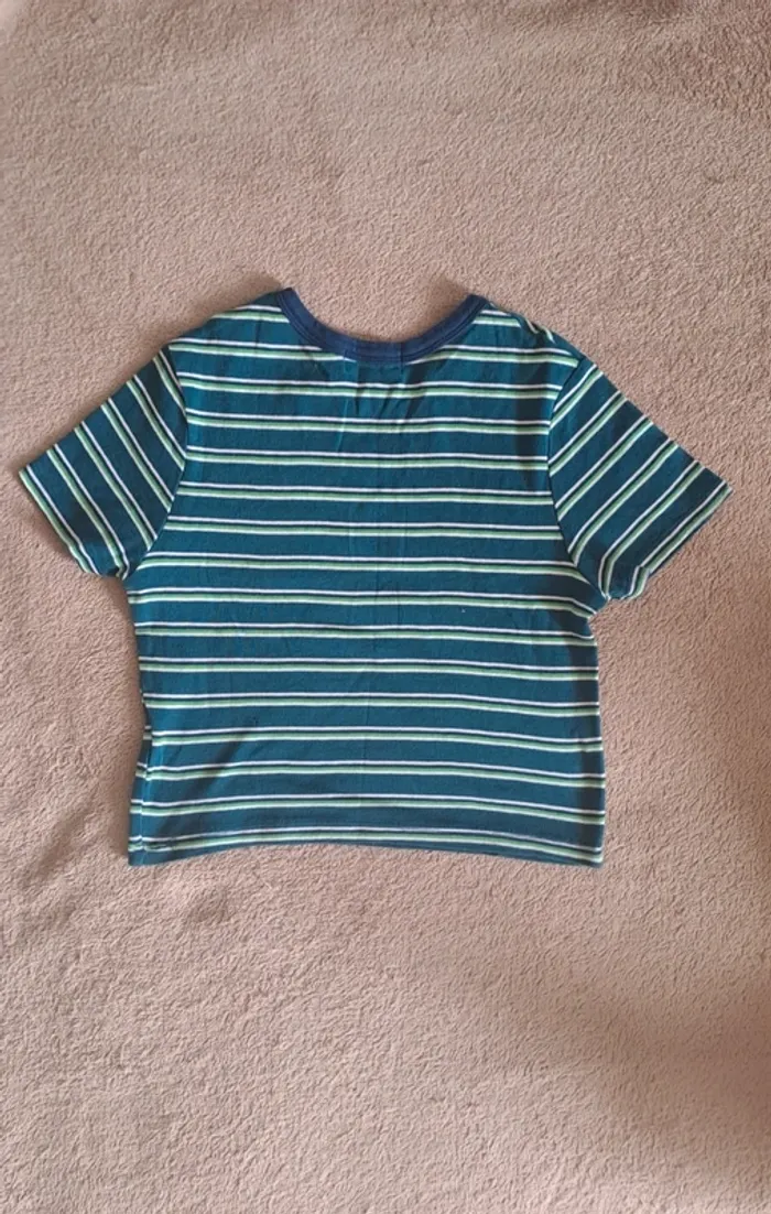T-shirt manche courte rayé/ T-shirt manche courte/ T-shirt rayures - photo numéro 2