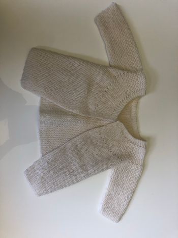 Pull sans bouton fait main