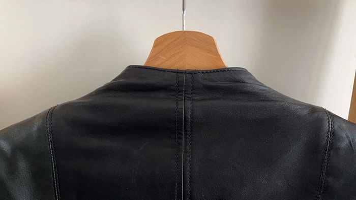 Veste Cuir Noir Mango XS - photo numéro 14