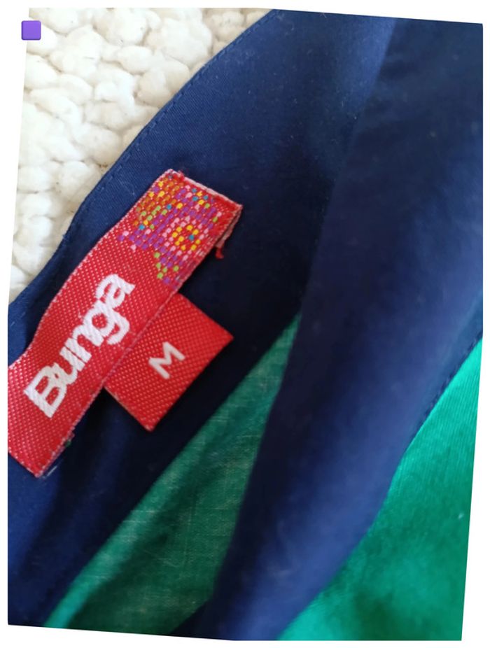 Robe fleurie verte Bunga à bretelles larges vintage cute old school - photo numéro 4