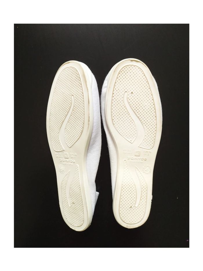 Chaussons de gym rythmiques tissu blanc pointure 36 - photo numéro 3