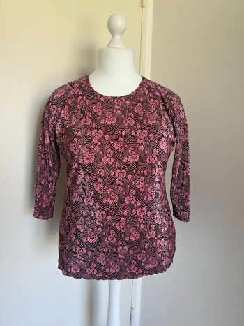 Blouse rose et noir