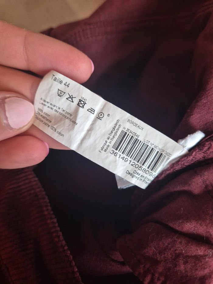 Pantalon velours Monoprix 44 - photo numéro 9