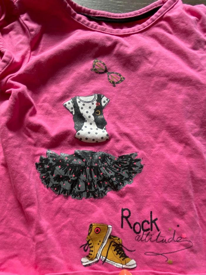 T-shirt fille rose orchestra 3 ans danseuse - photo numéro 2