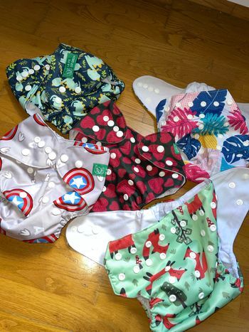 Lot 5 couches lavable