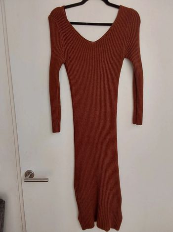 Robe pull marron