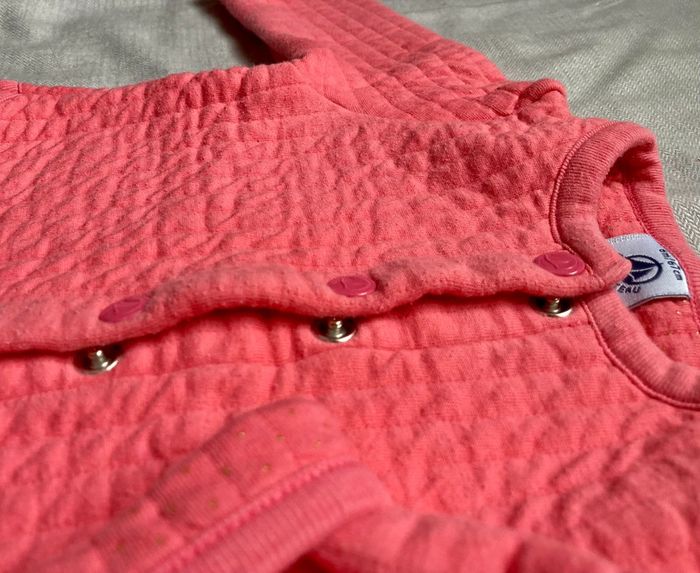 Veste/gilet Petit Bateau molleton rose 6 mois - photo numéro 2