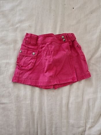 Short jupe chasuble rose