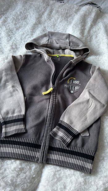 Gilet zippé capuche gris Orchestra 10 ans