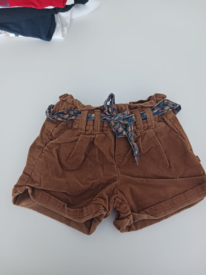 Short velours fille