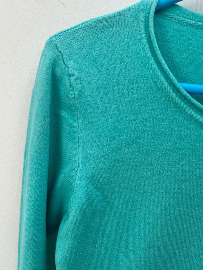 Pull turquoise léger taille unique femme comme neuf - photo numéro 2