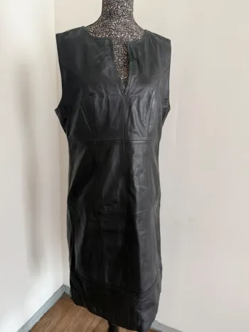 Robe sans manches en cuir véritable - Taille L - Lady Rebels