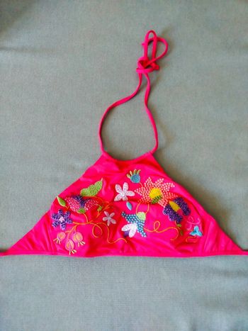 Haut de bikini brodé - Goldenpoint - Taille 80 : équiv. bonnet B/C, 90B FR – Neuf avec étiquette