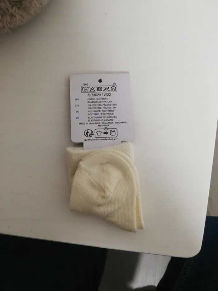Chaussettes nouveau né taille 15/16 NEUVES - photo numéro 3