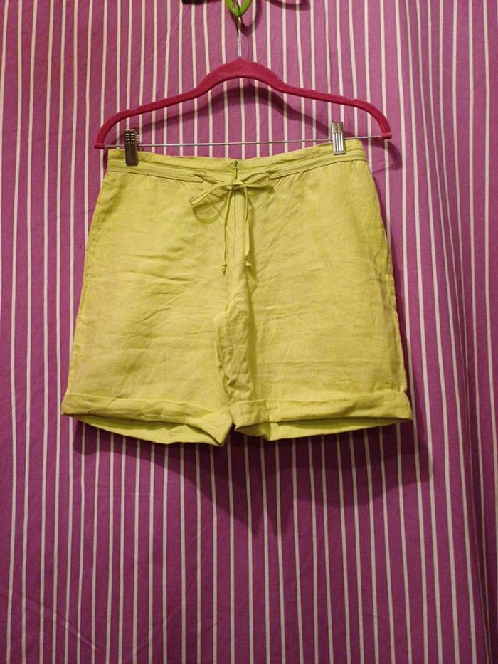 Shorts en lin taille haute 💚 - photo numéro 5