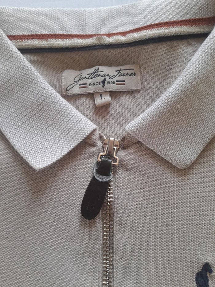Polo avec zip gentleman farmer vintage - photo numéro 3