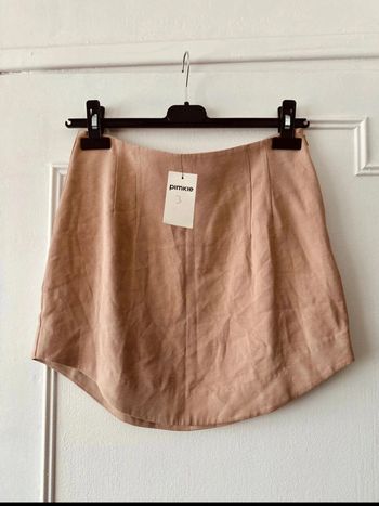 Jupe courte taille haute asymétrique beige taille 36 Pimkie