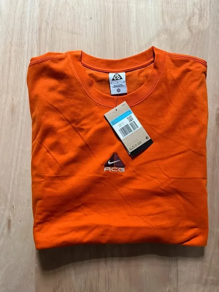 T-shirt Manches Longues Orange Nike ACG M