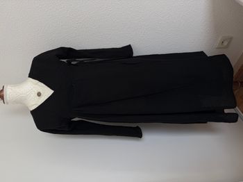 🖤 Robe portefeuille noire en laine – Hazel Brown – Made in USA – Taille 2 (équiv. 36/S) 🖤