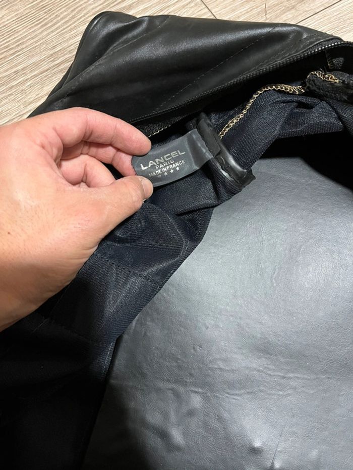 Grand sac fourre tout noir vintage Lancel - photo numéro 7