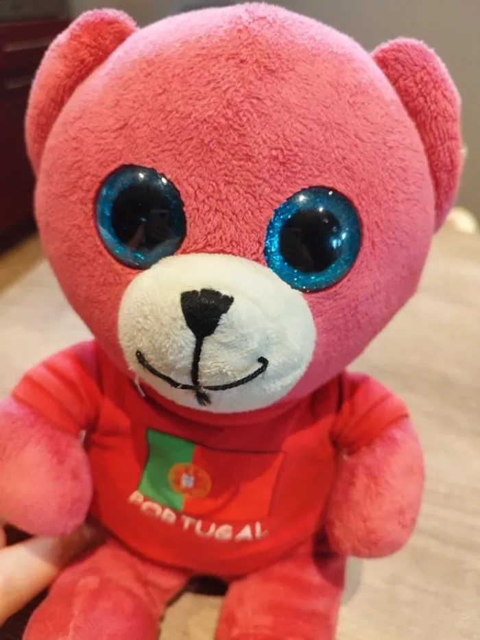 Peluche ours rose Portugal - photo numéro 2