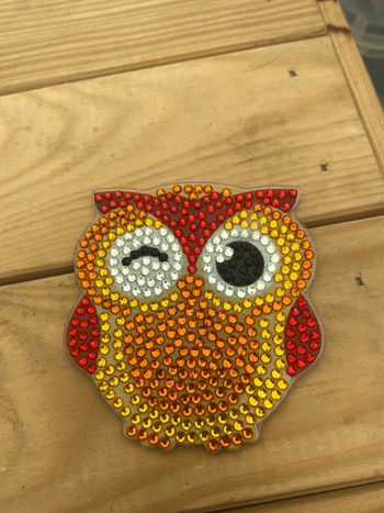 Magnet hibou 🦉 en Diamond painting