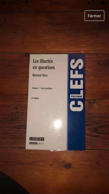 Les libertés en questions vol 1