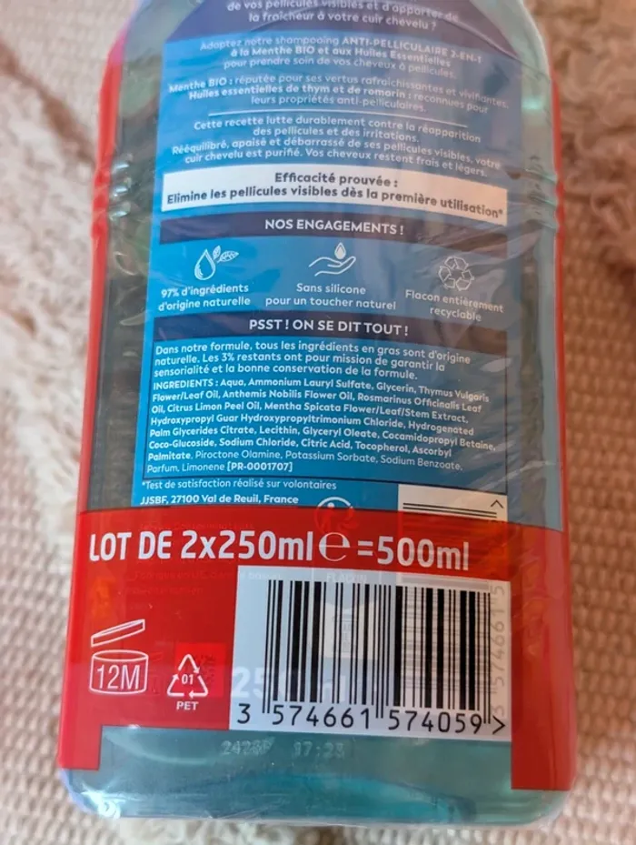 Lot de 4 shampooing 250ml neuf - photo numéro 3
