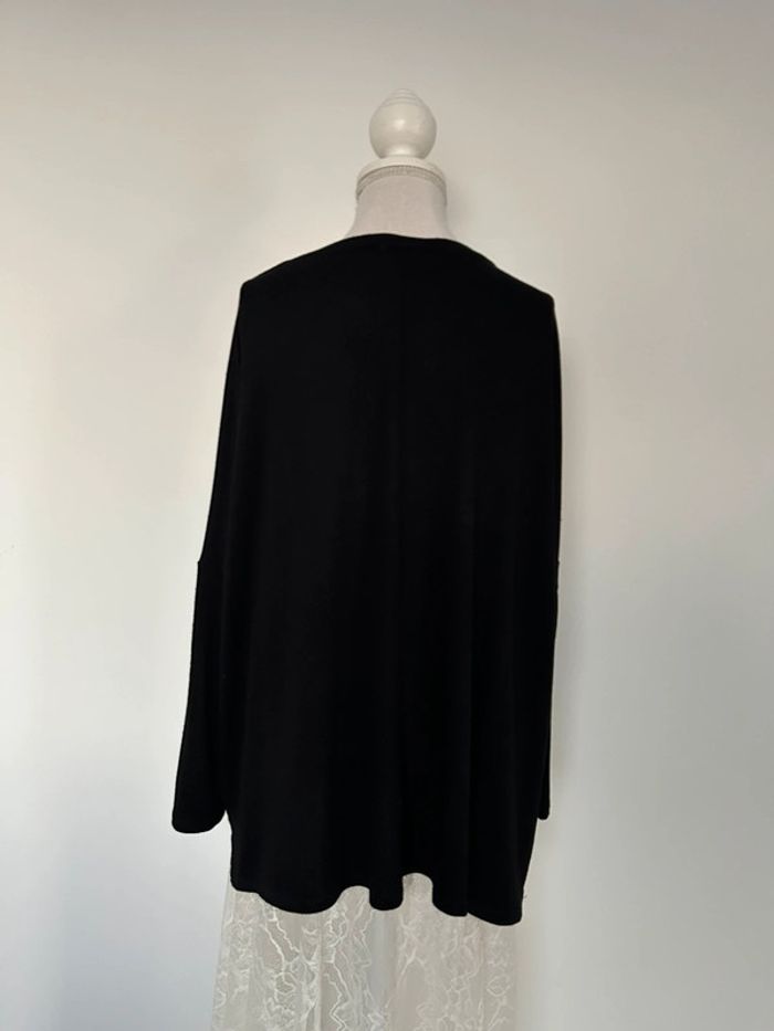 Pull pimkie noir léger maille L sweater maglione suéter trui Sweat-shirt haut sweat t-shirt manche - photo numéro 4