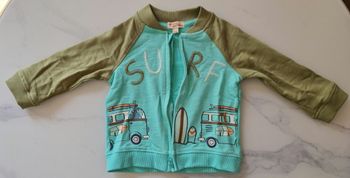 Pull bleu turquoise "Surf" Du Pareil au même 9 mois