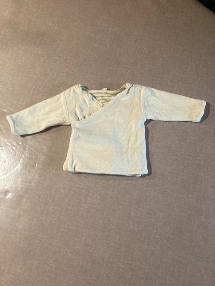 Haut cache-cœur Iobio en velours bio - Taille 50/56 (0-3 mois)