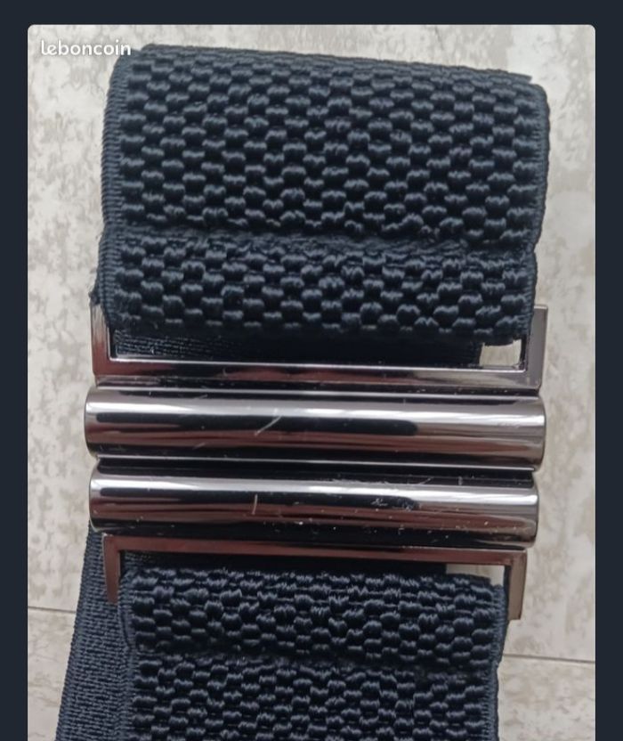 Ceinture, fermoir "aimant" - argenté, noir