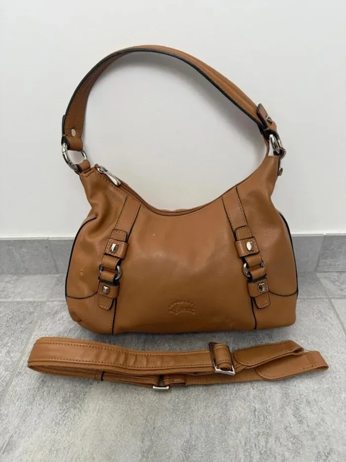 Sac à main Francinel en cuir brun très bon état