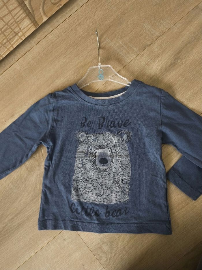 Haut manches longues Be brave little bear - photo numéro 3