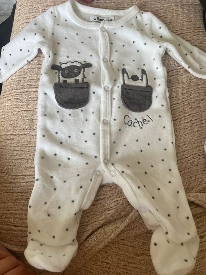 Pyjama mixte velours gemo 0 mois