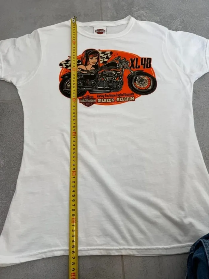 T-shirt Harley Davidson femme blanc taille M super état - photo numéro 9