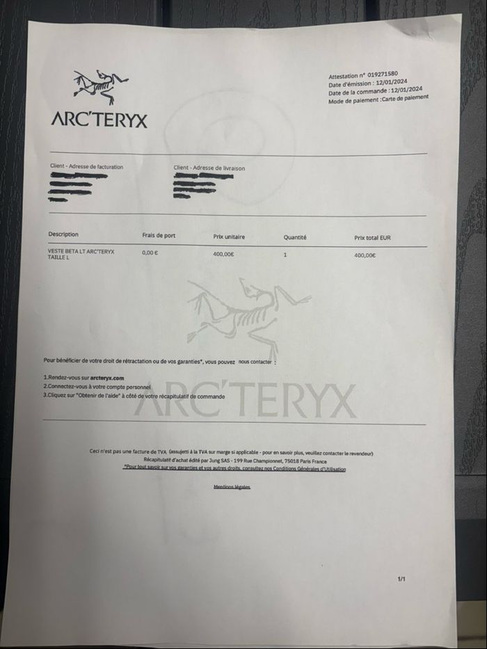 Veste Arcteryx - photo numéro 2