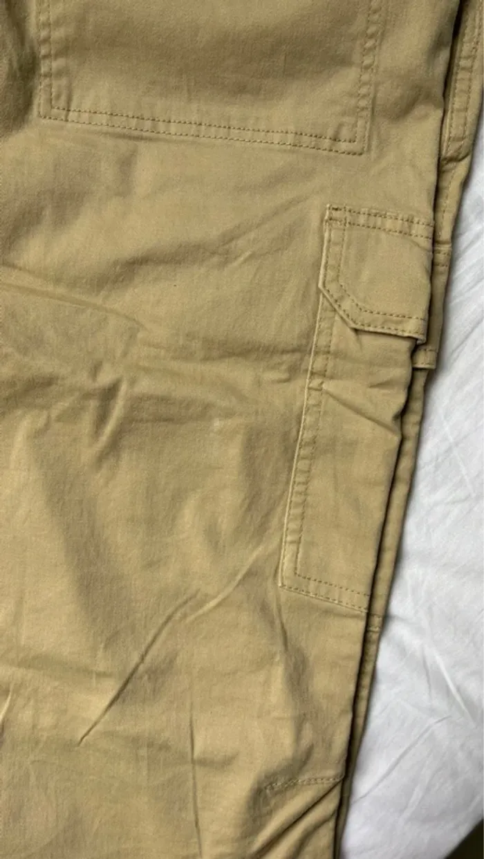 Short cargo en jean beige indicode taille XL - photo numéro 3