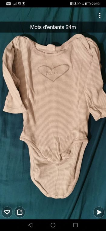 Bodies mixte manches longues papa