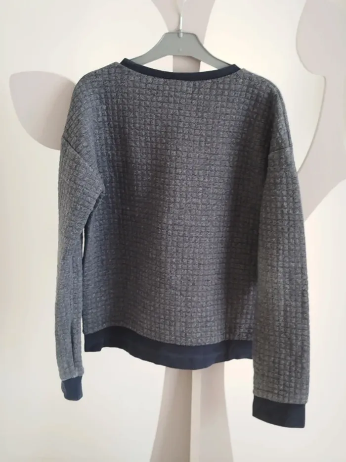 Sweat gris et bleu marine TAO taille 12 ans - photo numéro 2