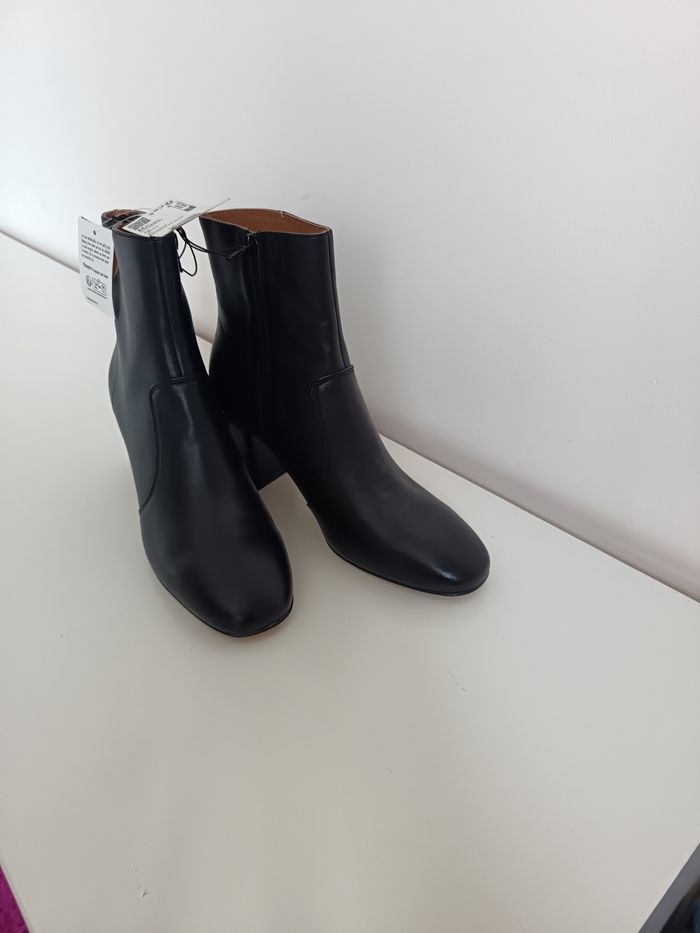 Bottines cuir Monoprix - photo numéro 3