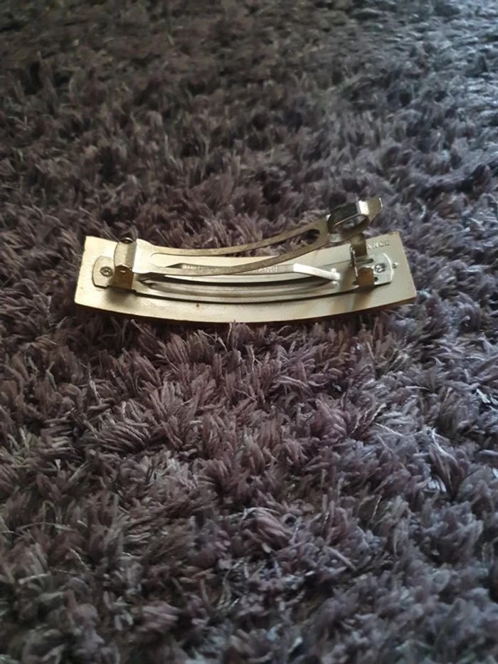 Barrette rectangulaire dorée - photo numéro 3