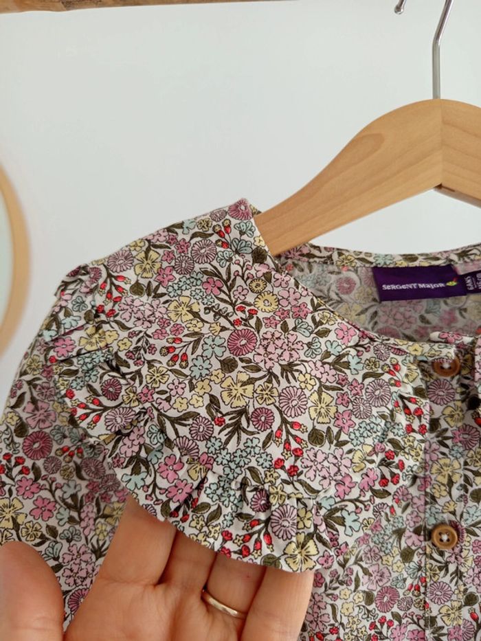 Blouse chemise fleurie Liberty Sergent Major 6 ans - photo numéro 3