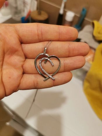 Collier cœur argent