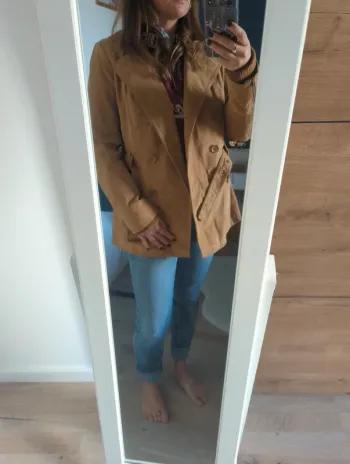Manteau veste trench ceinture cuir de porc