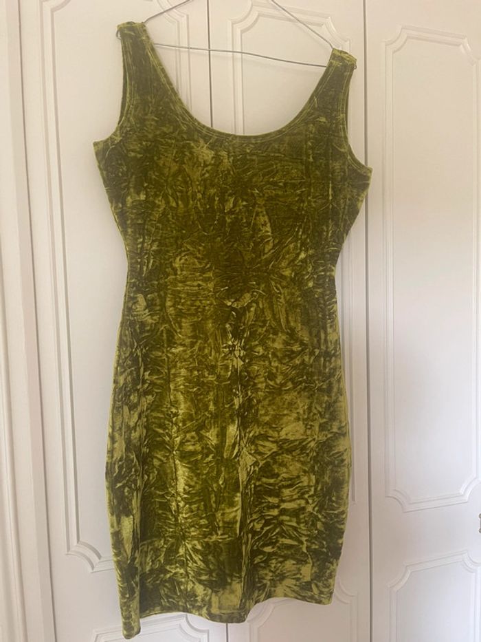 Robe en velours verte