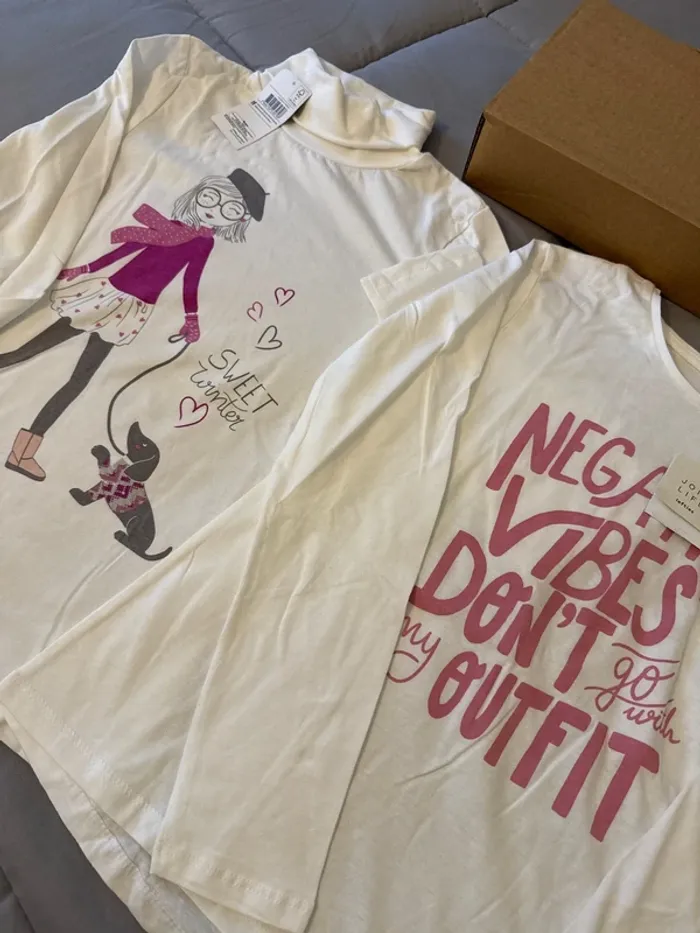 Lot deux haut 9/10 ans neuf avec étiquette - photo numéro 4