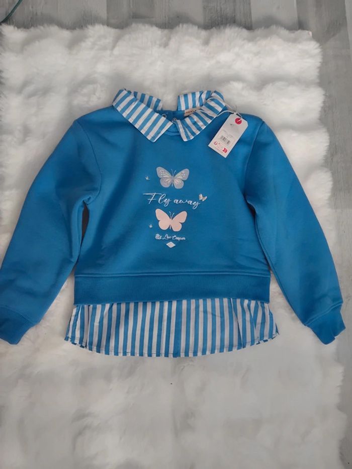 Sweat fantaisie bleu, effet 2 en 1, Lee Cooper, 6 ans