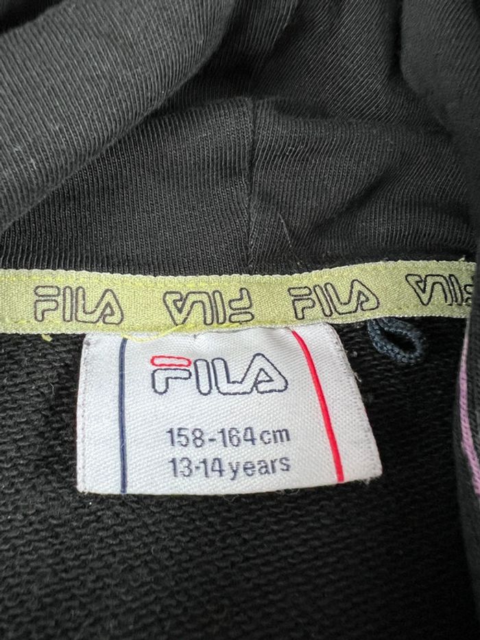 Sweat à Capuche Fila Noir Taille XS (14 Ans Enfant) - photo numéro 7